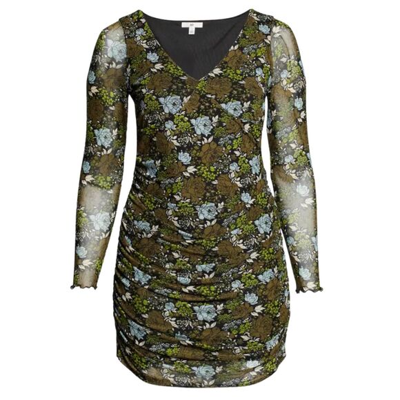 BP Plus Size Black Floral Fitted Dress NEW Size 3X - Picture 1 of 5